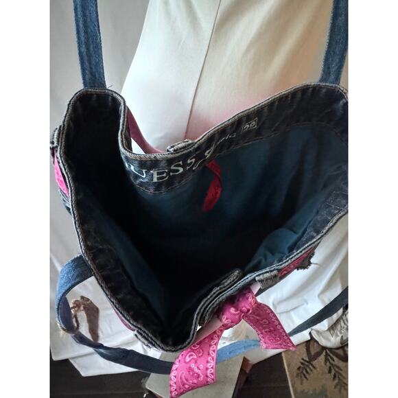 Handmade Recycled Blue Jeans Purse - Picture 6 of 8